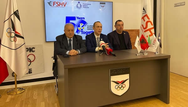FEDERVOLLEY. Il presidente Giuseppe Manfredi in visita alla Federazione albanese