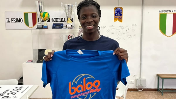 NEWS. Josephine Obossa con la maglia di Baloo Volley